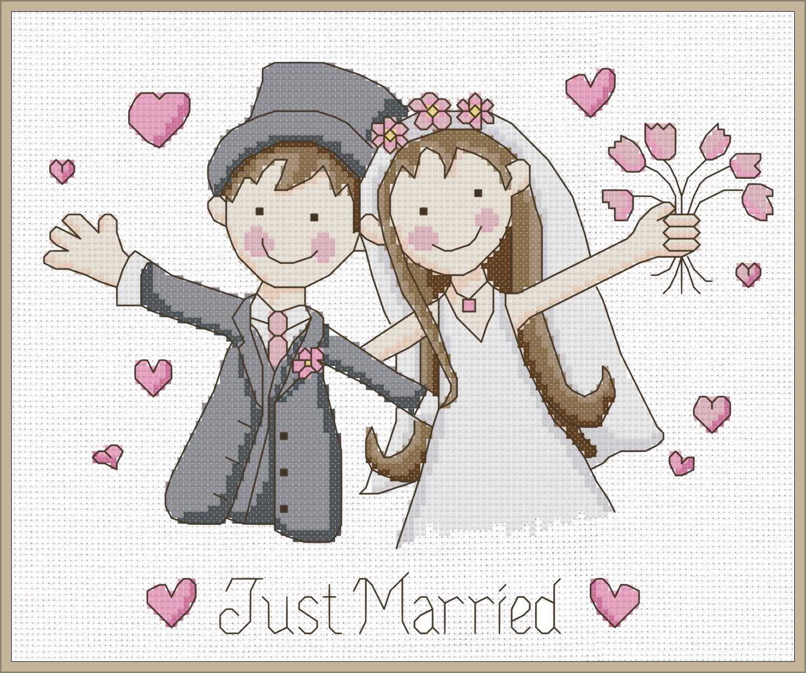 Just Married 十字繡材料包